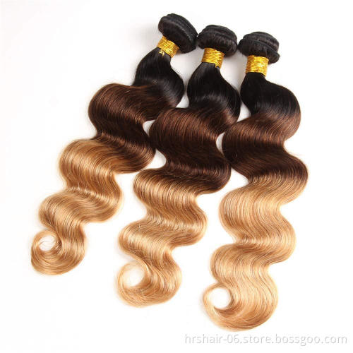 Ombre Brazilian Hair Body Wave 3 Tone Ombre Bundles Human Hair, Ombre Body Wave human hair weave